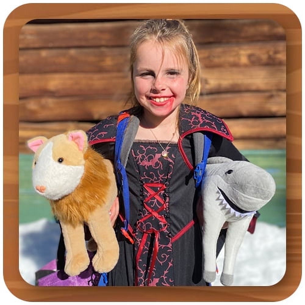 Randimals Plush Toy Stuffed Animal Mix - Horse & Shark Hybrid Stuffed Animals for Girls & Boys - Huggable & Soft Animal Characters Cute Plushies - Unique Toys for Discovery & Adventure