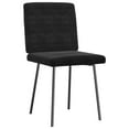 thumbnail image 3 of vidaXL Dining Chair Set of 2 Black Velvet (100% polyester), Plywood, Metal, 3 of 6