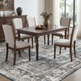 thumbnail image 4 of SIXHOME 9'x12' Washable Area Rug for Living Room Vintage Medallion Distressed Carpet Soft Low Pile Large Rug for Bedroom Dining Room Office Retro Indoor Home Decor Blue and Gray, 4 of 6