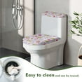 thumbnail image 4 of FORUDESIGNS School Bus Apple Pencil Pattern Toilet Lid Cover Set of 2, Comfortable Bathroom Toilet Protector, Machine Washable Seat Covers Fits Most Size Toilet Lids, Gifts for Family, 4 of 8