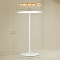 thumbnail image 3 of HOMCOM Round Bar Table for 2, Modern Pub Table, White, 3 of 9