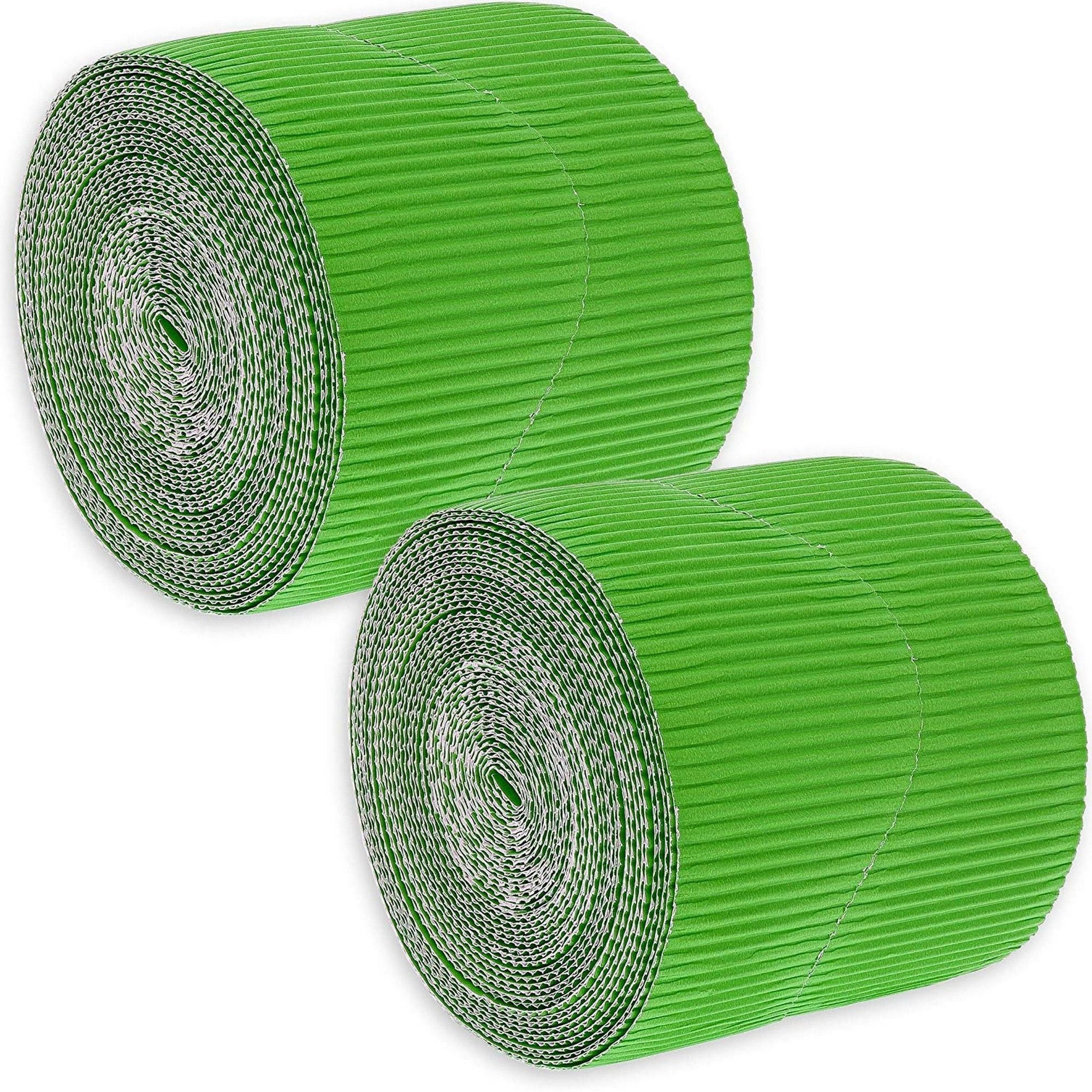 2Rolls Green Bulletin Board Scalloped Border Decoration for Classroom
