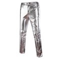 thumbnail image 1 of Pantalon en Cuir Slim Fit Brillant pour Homme, 1 of 2