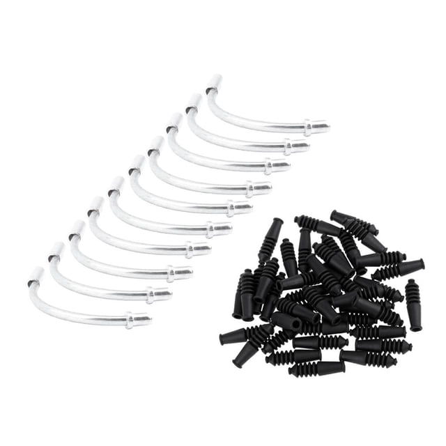 Juego de botas de s con freno en V para bicicleta, Cable de s con freno en V para bicicleta con curvatura duradera de 90/110 degree Cola Bike V Brake Noodle y botas