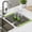 Green, variant on Roll Up Over Sink Dish Drying Rack, Foldable Stainless Steel Dish Drainer for Kitchen Counter, Rolling Dish Rack with Sink Mat, 17.5"x11.8