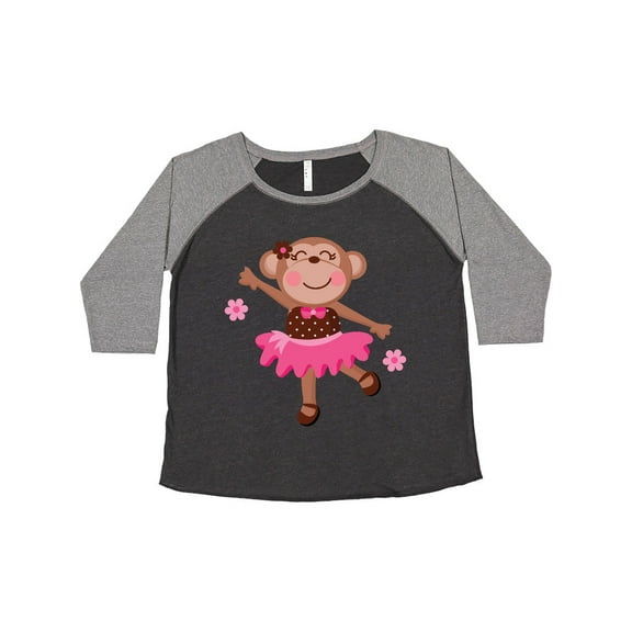 Inktastic Ballerina Dance Monkey Women's Plus Size T-Shirt