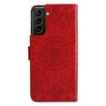 thumbnail image 2 of Allytechgroup Wallet Case for Samsung Galaxy S24, Premium PU Leather Sunflower Embossed Flip Cover Hand Wrist Cards Holder Stand Shockproof Phone Case Cover for Galaxy S24, Red, 2 of 12