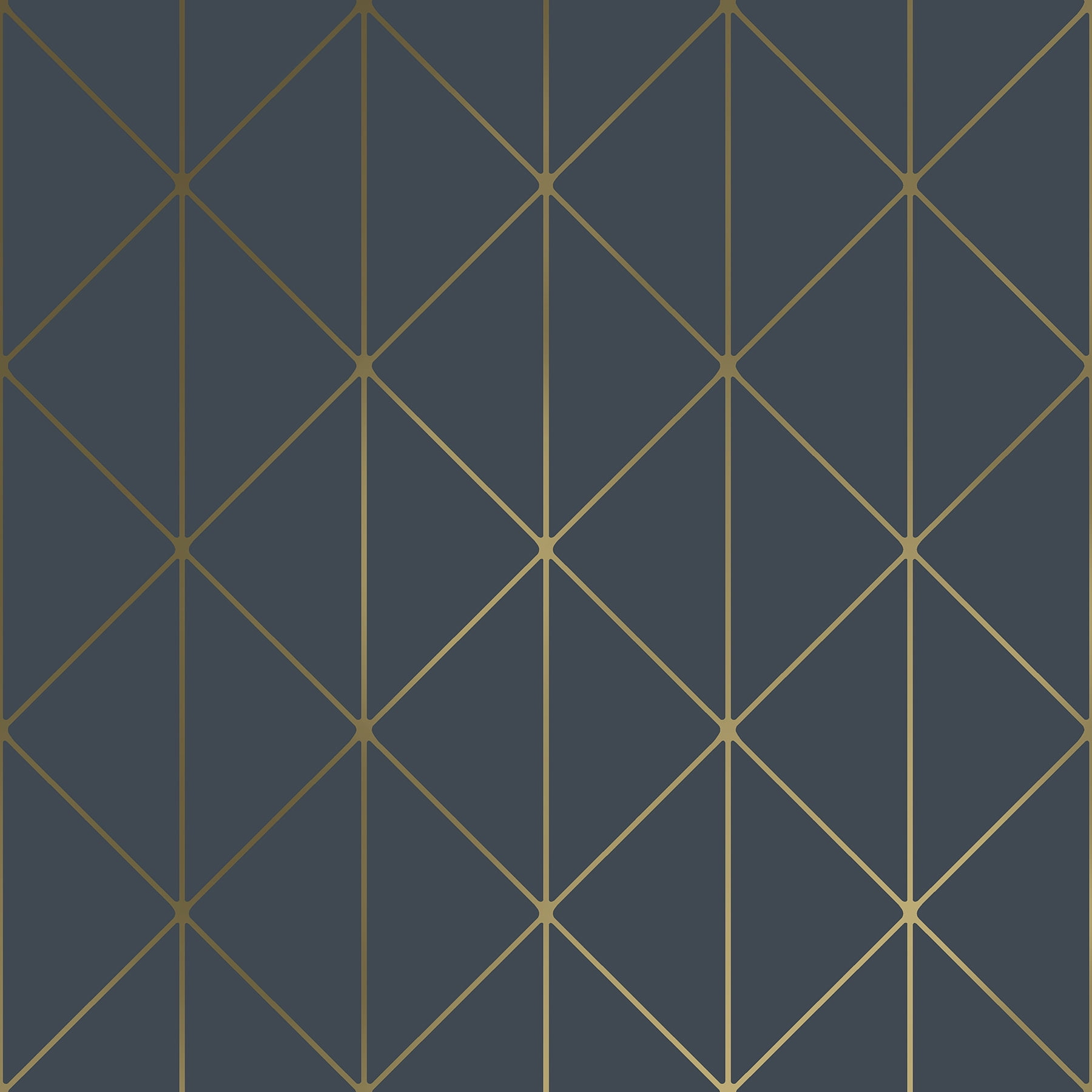 Engblad & Co Diamonds Navy Geometric Wallpaper 
