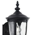 thumbnail image 3 of John Timberland Bellagio Vintage Rustic Outdoor Wall Light Fixture Texturized Black Upbridge 16 1/2" Clear Hammered Glass for Post Exterior Barn Deck, 3 of 7