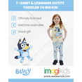 thumbnail image 3 of Bluey Floral Big Girls T-Shirt and Leggings Outfit Set Toddler to Big Kid, 3 of 5