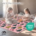 thumbnail image 4 of ODIKA 8'x10' Machine Washable Non-Slip Area Rug, Rustic Holiday Pine with Stylized Berry Sprigs and Festival Ornaments High Traffic Rug with Pad, Pink, 653183, 4 of 8