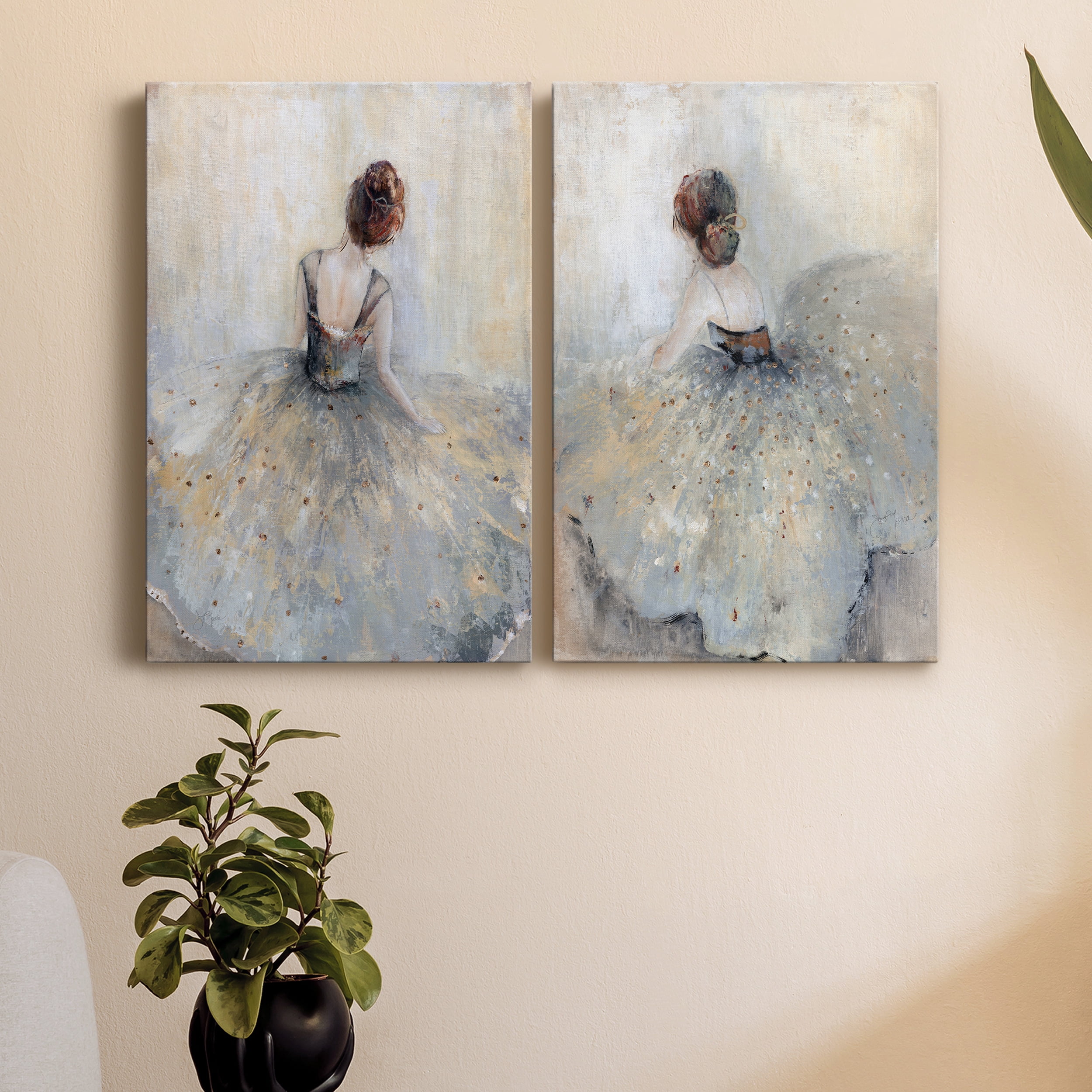 Beautiful Contemplation Premium Gallery Wrapped Canvas - Ready to Hang - Set of 2 - 12 x 18 Each