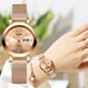 thumbnail image 2 of Reloj De Cuarzo Impermeable De SENO De Doble Calendario Con Banda De Acero Luminosa Para Mujer , Estudiante , Deportivo , Correa De Malla Para Mujeres , Joyería , Señora , Marca Original, 2 of 4