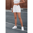 thumbnail image 5 of Soft Comfy Activewear Lounge Textured Shorts with Pockets and Drawstring for Women White XXL, 5 of 10