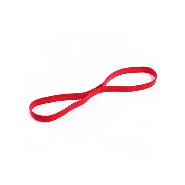 Bandeau de Sport Extensible Flexible Bonne Durabilité pour long Style Simple Bandeau Élastique Multicolore Femmes Hommes pour Yoga Gym Course Rouge