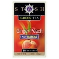 thumbnail image 2 of (5 pack) Stash Tea Ginger Peach Green with Matcha Tea, 18 Ct, 1.2 Oz, 2 of 6