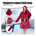 thumbnail image 2 of Sudadera Con Capucha, Manta De Gran Tamaño, Bolsillo Frontal, 2 of 5