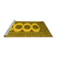 thumbnail image 2 of Ahgly Company Machine Washable Indoor Round Southwestern Yellow Country Area Rugs, 4' Round, 2 of 4