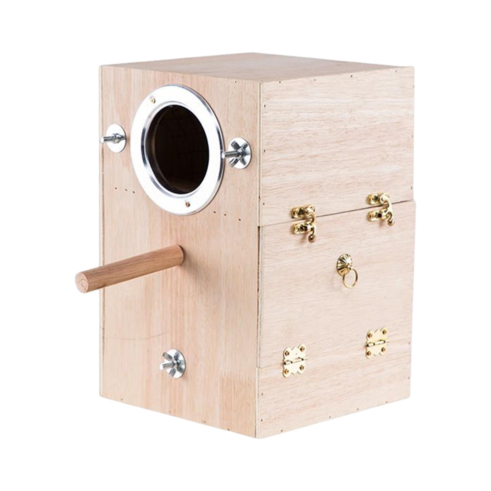 Parrot Breeding Box Bird House Parakeet Hatching Cage for Budgie Right Hanging