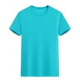 thumbnail image 6 of NuoCaiYun Summer Elastic Sports Tops for Men Solid-Color Casual Short Sleeved Round-Neck Blouses, 6 of 6