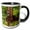 Black/White, variant on 3drose, Indonesia, Borneo, Kalimantan. Female Orangutan., 11oz Two-tone Black Mug