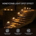 thumbnail image 3 of Juego de 4 luces solares LED de pared para exteriores, impermeables IP65, iluminación decorativa de pared, luz blanca cálida, para vallas, patios, jardines, puertas de entrada, escaleras, patios y ent, 3 of 5