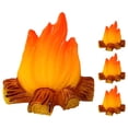 thumbnail image 1 of MOVTOTOP Ornement de Feu de Camp Artificiel pour Décoration Résine Design Compact Multicolore 4 Pcs, 1 of 7
