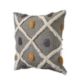 thumbnail image 7 of LR Home Lara Striped Transitional Cotton Throw Pillows, Black/Yellow, 20" x 20", Set of 2, 7 of 7