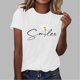 thumbnail image 1 of Fiudx Liquidación de Ofertas Flash Top/Camisa de Manga Corta con Cuello Redondo y Estampado de Letras Informales de Verano para Mujer, 1 of 4