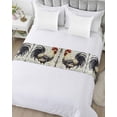 thumbnail image 5 of Xipuska Vintage Rooster Bed Runners for King Size Bed, Decorative Bed Throws for Foot of Bed, Watercolor Black Yellow Farmhouse Animals Bed Runner Sofa Throw Bedding Scarf Slipcover for Bedroom, 5 of 6