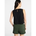 thumbnail image 4 of Time and Tru Women’s Linen Blend Sleeveless Top, Sizes XS-XXXL, 4 of 6