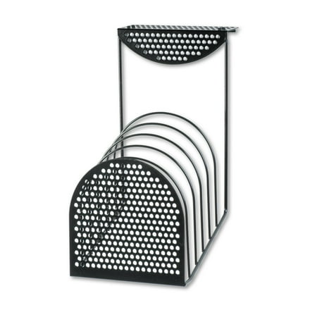 Fellowes Perf-Ect Partition Additions Six-Step File Organizer, 7 x 13, Black