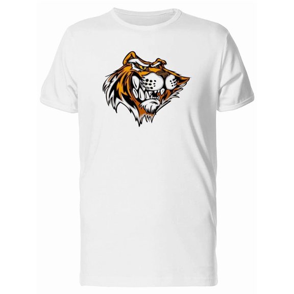 Cartoon Tiger, Cool Mascot T-Shirt Men -Image by Shutterstock, Male Small