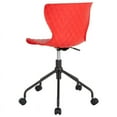 thumbnail image 3 of Contemporary Design Red Plastic Task Office Chair, 3 of 4
