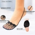 thumbnail image 3 of 4 Pairs Non-Slip Breathable Lace No Show Socks, Toe Topper Half Socks, Low Cut Liner Slingback Socks., 3 of 6