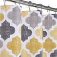 thumbnail image 2 of CAROMIO 72" x 72" Shower Curtain Geometric Quatrefoil Patterned Modern Poly-Cotton Farmhouse Blackout Fabric Shower Curtain, Yellow/Gray, 2 of 7