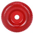 thumbnail image 1 of Disco abrasivo de acero Nikou para tallado de madera con arco de lijado rojo 105 mm, 1 of 9