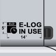 thumbnail image 3 of 2 Pack - ELD E-Log In Use Vinyl Decal Electronic Logging Device Sticker E-Log Electronic Driver Logs Decal for Commercial Semi Truck & Bus Drivers - Many Colors & Sizes (14" x 5", Black), 3 of 8