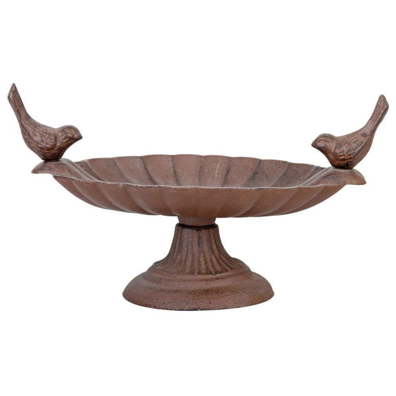 Esschert Design FB162 Cast Iron Pedestal Birdbath – Elegant Outdoor Garden Decor