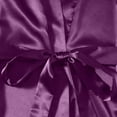 thumbnail image 4 of Womens Soft Pajama Clearance- Bathrobes Sexy Silk Satin Lace Plus Size Robe Sleepwear Purple Size XL, 4 of 6