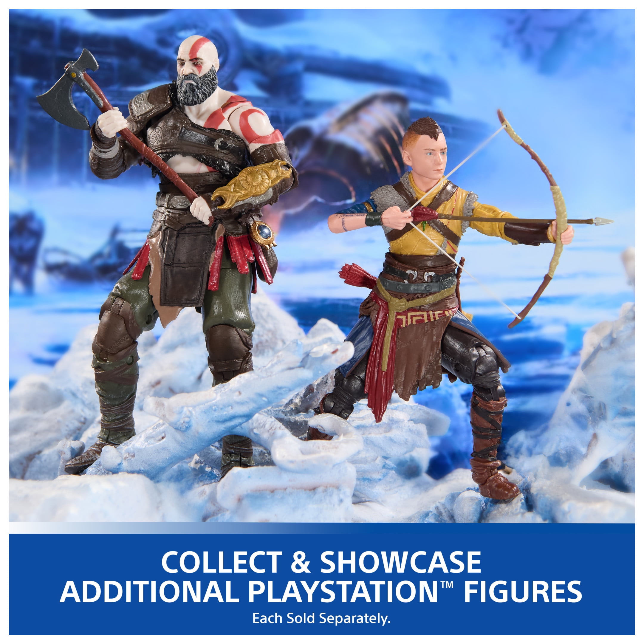 PlayStation God of War Ragnarök, 6” Kratos Action Figure with 5 Accessories, 17+