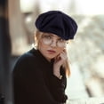thumbnail image 1 of unbranded Sombrero Boina Vintage Oscuro Con Para Mujer Estilo De, 1 of 6
