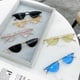 thumbnail image 4 of Gafas de sol de estilo europeo y americano con montura pequeña y forma de ojo de gato, con personalidad semicircular, a la moda, para mujer, 4 of 5