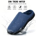 thumbnail image 3 of BERANMEY Slip On Waterproof Mens Slippers Closed Toe Slippers for Mens Warm Fuzzy Comfy House Shoes Non-slip Sole Indoor/Outdoor Fluffy Wide Winter Slippers, 3 of 9