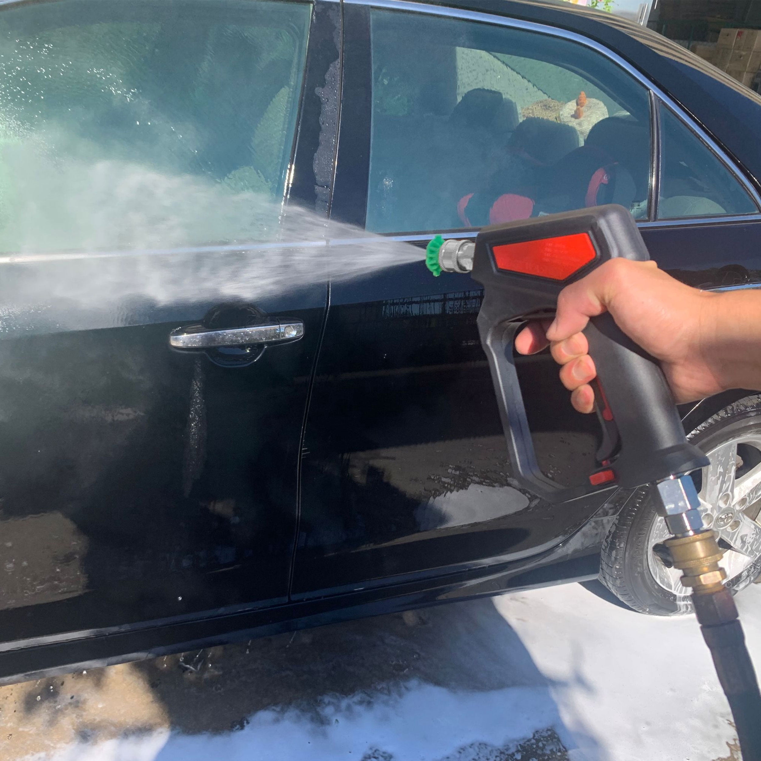 RIDGE WASHER Pressure Washer Gun 5000 PSI, 12 GPM, High Pressure Spray Gun with 1/4" Quick Connector, 3/8'' Quick Connect, M22-14mm and M22-15mm Fitting