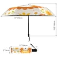 thumbnail image 3 of Cute Lion Face and Flower Compact Sun Umbrella Windproof Travel Umbrellas for Rain Strong Portable UV Protection, 3 of 8