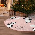 thumbnail image 6 of Daiia Panda Drawing Merry Christmas Tree Skirt , Xmas Large Lace-up Tree Skirt, Santa Snowflakes Rustic Home Decorations New Year Party Farmhouse Decor-36", 6 of 7