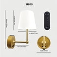 thumbnail image 2 of [Wireless Wall Light] 1Pack wireless wall light, (including bulb) 3 color temperature adjustable, with LED display and remote  rechargeable battery 2000mAh, 2 of 10