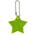 thumbnail image 1 of Llavero con forma de estrella de PVC con logotipo de advertencia nocturna y reflector para montar en la mochila escolar, 1 of 6