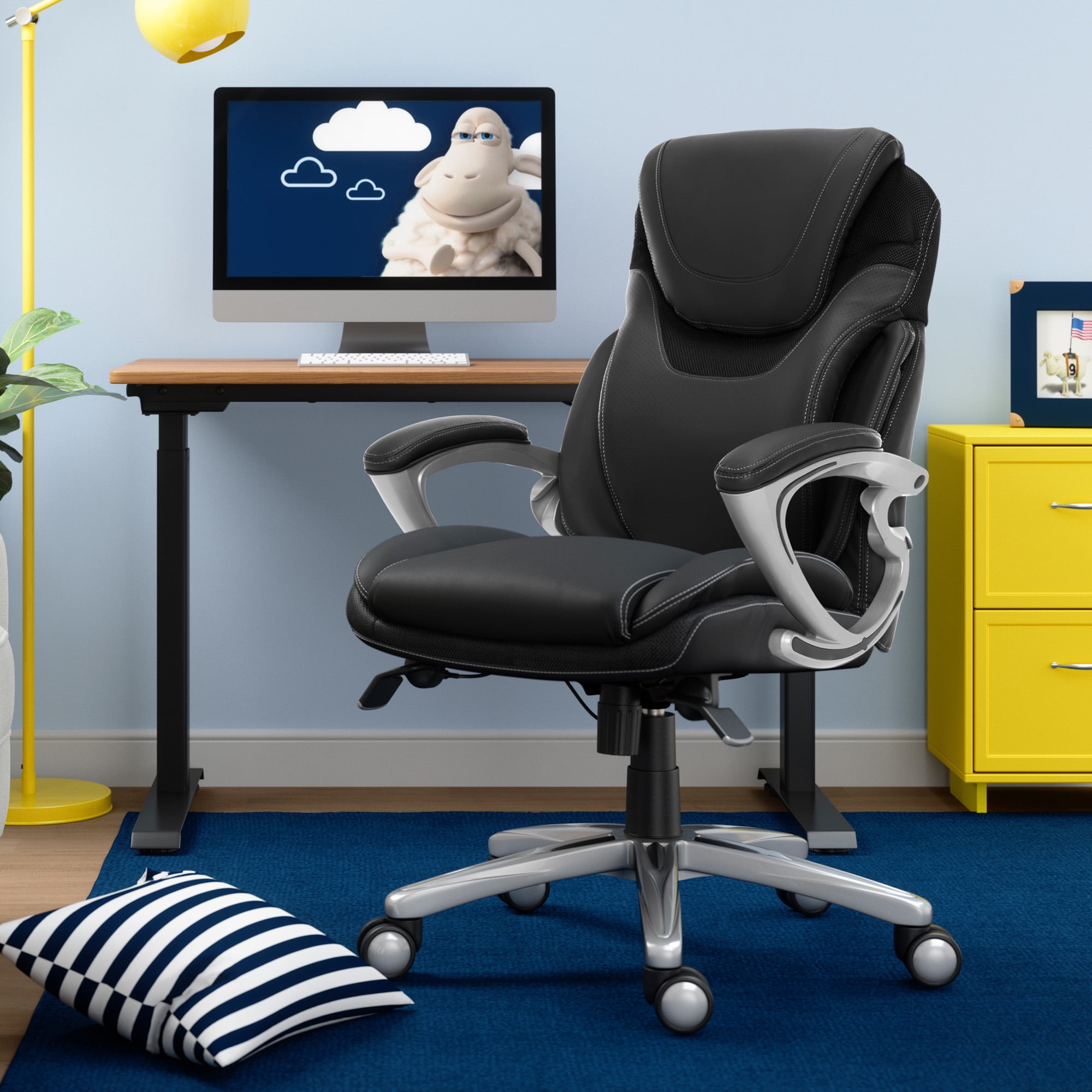 Serta AIR Health Wellness Eco friendly Bonded Leather Executive Office Chair